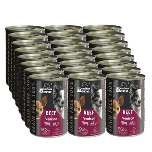 Super Beno PIES liellopa un brieža gaļas kumosiņi mērcē 415g bez graudaugiem