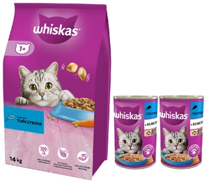 WHISKAS Adult 14kg - sausā kaķu barība ar tunci un dārzeņiem