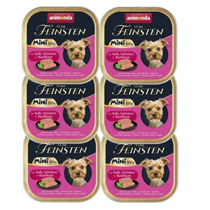 ANIMONDA Vom Feinsten mini adult  teļa gaļa/šķiņķis/baziliks 100 g