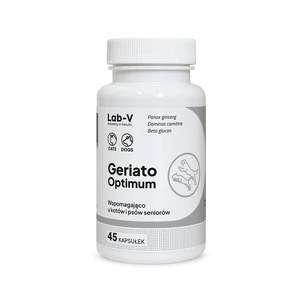 LAB-V Geriato Optimum - vecāka gadagājuma cilvēku veselības stiprināšanai suņiem un kaķiem 45 kapsulas