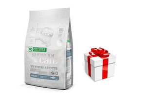 NATURE'S PROTECTION Superior Care White Dogs Small & Mini Breeds Adult Grain Free White Fish sausas maistas šunims 1,5kg
