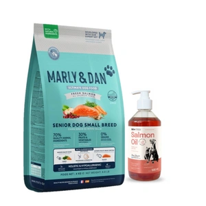 Marly & Dan Senior Dog Small Breed Fresh Salmon Holistic & Hypoallergenic 4kg sausās barības
