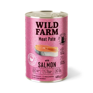 WILD FARM Pastēte ar lasi 400g - bezglutēna barība kaķiem