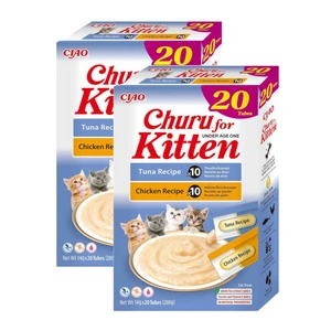 INABA Churu kaķēniem - vistas un tunča maisījums 20x14g