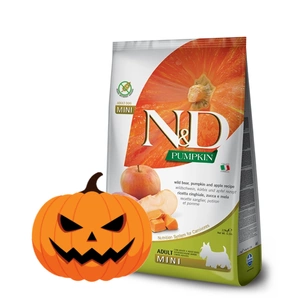 Farmina N&D Pumpkin Grain Free suņu ābolu un ābolu šķirnes suns BOAR AND APPLE ADULT MINI 7kg