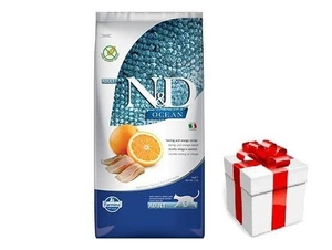 Farmina N&amp;D Ocean feline HERRING &amp; ORANGE ADULT 5kg + STAIGMENA KATEI