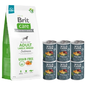 BRIT CARE Dog Bez graudaugu produkti pieaugušajiem lielo šķirņu suņiem, laši 12kg