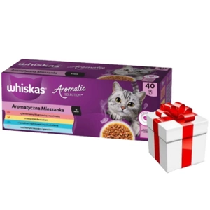 WHISKAS Aromātiskais maisījums pieaugušajiem 40 x 85 g - mitrā kaķu barība