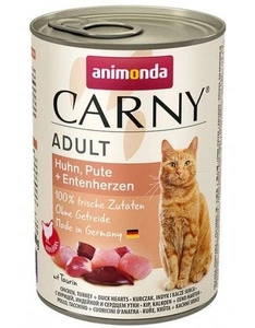 ANIMONDA Cat Carny Adult garša: vistas, tītara un pīles sirsniņas 400g x18