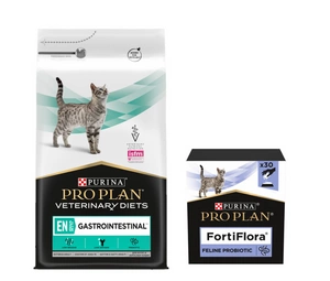 PURINA Veterinary PVD LT Kuņģa un zarnu trakta kaķis 5kg + PURINA PVD FortiFlora Cat 30 paciņas
