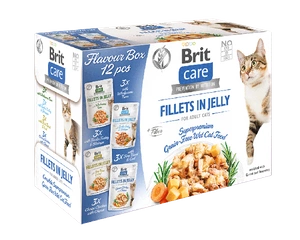 BRIT CARE Kaķu fileja želejā 12x85g