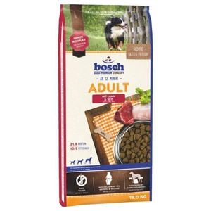 Bosch Adult Lamb &amp; Rice, jēra gaļa ar rīsiem (jauna recepte) 15kg