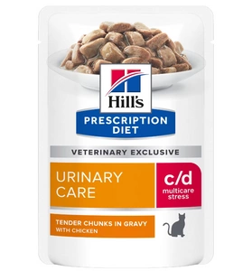 HILL'S PD Prescription Diet Feline c/d Urinary Stress Chicken 85g maisiņš