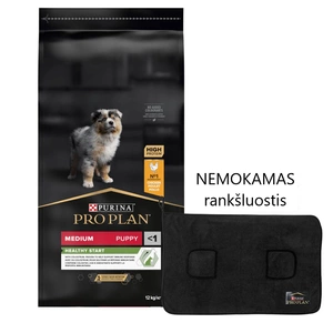 Purina Pro Plan Medium Puppy Optistart, vistas gaļa un rīsi 12kg