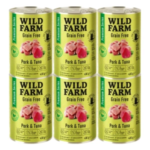 WILD FARM Premium Grain Free Pork and Tuna 400g - barība kaķiem bez graudiem