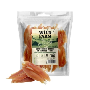 WILD FARM Vistas krūtiņas fileja uz kociņa 500g suņu kārums