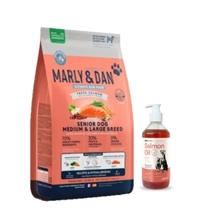 Marly & Dan Senior Dog Medium & Large Breed Fresh Salmon Holistic & Hypoallergenic 12kg sausā barība