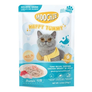 MOOCHIE Happy Tummy Tuna Recipe Topping Chicken Breast In Jelly (Veselīga zarnu darbība) 70 g