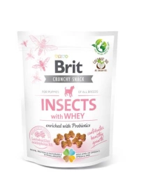 BRIT CARE Dog Crunchy Cracker Puppy Insects ar sūkalām 200g