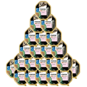 SHEBA Finesse paplāte 85 g - mitrā pilnvērtīga barība pieaugušiem kaķiem, ar lasi, pastētē