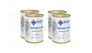ENZO VET Hipoalerģiska suņu barība ar tītaru un trušiem 4x400g