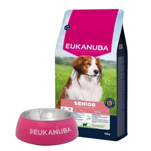 EUKANUBA Mature&Senior Mazo un vidējo šķirņu jēra gaļa ar rīsiem 12kg