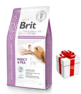 BRIT GF Veterinary Diets Dog Ultra-Hypoallergenic Insect 2kg + barība suņiem