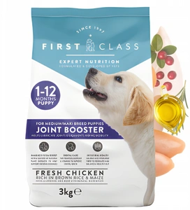 First Class Premium Bezgraudu sausā barība kucēniem Locītavu aizsardzība 3 kg