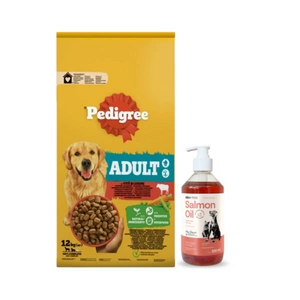 PEDIGREE® Adult 12 kg ar liellopu gaļu - sausa pilnvērtīga barība pieaugušiem lieliem un vidēja lieluma suņiem