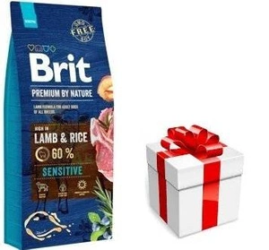 BRIT Premium By Nature Sensitive Lamb 15kg + barība suņiem