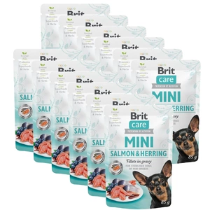 Brit Care Mini laša un siļķes fileja mērcē 85g