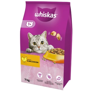 WHISKAS Adult 7kg - sausā kaķu barība ar vistas gaļu un dārzeņiem