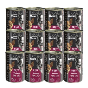 Super Beno PIES liellopa un brieža gaļas kumosiņi mērcē 415g bez graudaugiem