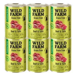 WILD FARM Premium Grain Free Beef and Tuna 400g - barība kaķiem bez graudiem