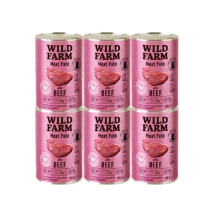 WILD FARM Paēte ar liellopu gaļu 400g - bezglutēna barība kaķiem