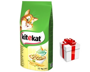 KITEKAT 12 kg - sausā kaķu barība ar vistu un dārzeņiem