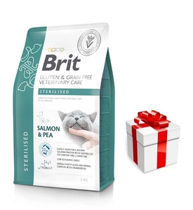 BRIT GF Veterinary Diets Cat Sterilised 2kg + STAIGMENA KATEI
