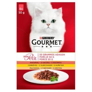 GOURMET mon Petit barība kaķiem - mājputnu MIX 6x50g