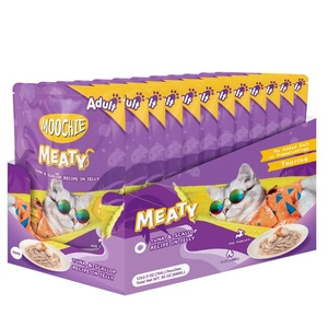 MOOCHIE Tuna & Scallop In Jelly 70g mitrā barība kaķiem (Tunzivs un ķemmīšgliemenes želejā)