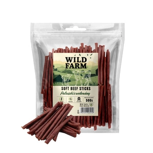 WILD FARM liellopu gaļas nūjiņas 500g suņu našķi
