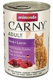ANIMONDA Cat Carny Adult garša: liellopa un jēra gaļa 400g x12