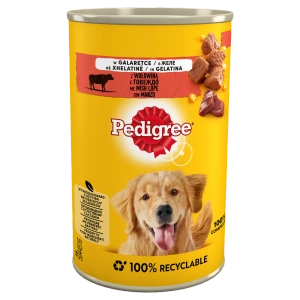 PEDIGREE Adult bundža 400g - mitrā barība su liellopu gaļu želejā