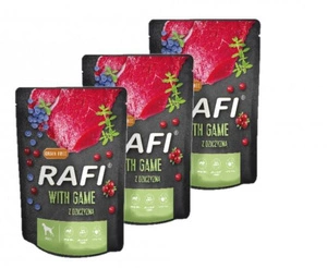 RAFI brieža gaļa suņiem - paciņa 300g (melns iepakojums)