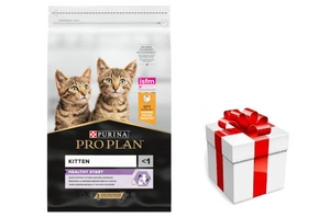 PRO PLAN Kitten Kitten Kitten Healthy Start kaķēnu barība ar lielu vistas gaļas daudzumu 10kgc + STAIGMENA KATEI