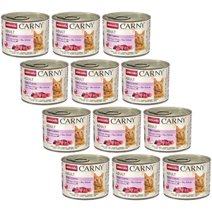 ANIMONDA Cat Carny Adult garša: tītars, jēra gaļa 200g x12