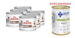 ROYAL CANIN Recovery 6x195g kārba + 50% ATLAIDĒT ENZO VET Atjaunojošā diēta suņiem 400g