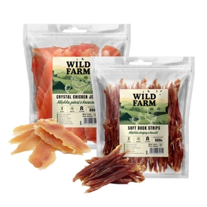 WILD FARM Mīkstas vistas krūtiņas 500g suņu našķi