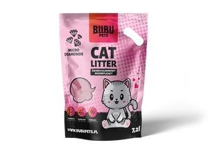 BUBU Pets Silikona nesapūstošais pakaišu pakaišs Micro Pink 7,2l