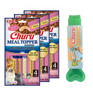 INABA Kaķu barības piedeva tuncis ar lasi 4x14 (56g)