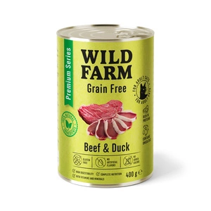WILD FARM Premium Grain Free Beef and Duck 400g - barība kaķiem bez graudiem